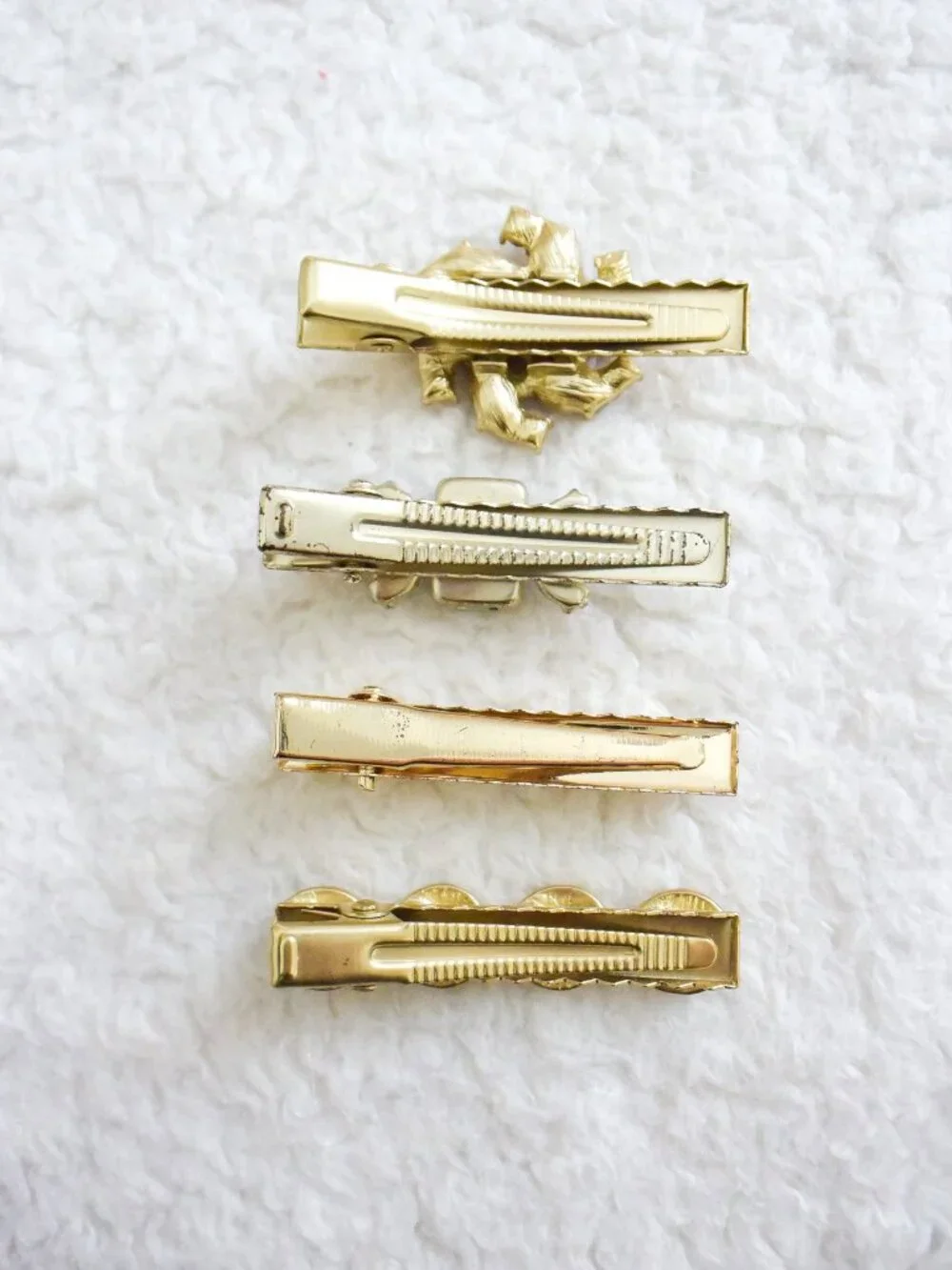 *JOYFOLIE*  Rhinestone Gem Gold Hair-Clips - NEW! - FAST SHIP!